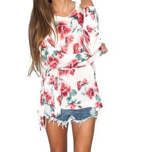 Show Me Your Mumu Bonfire Sweater in Romuntic Rose